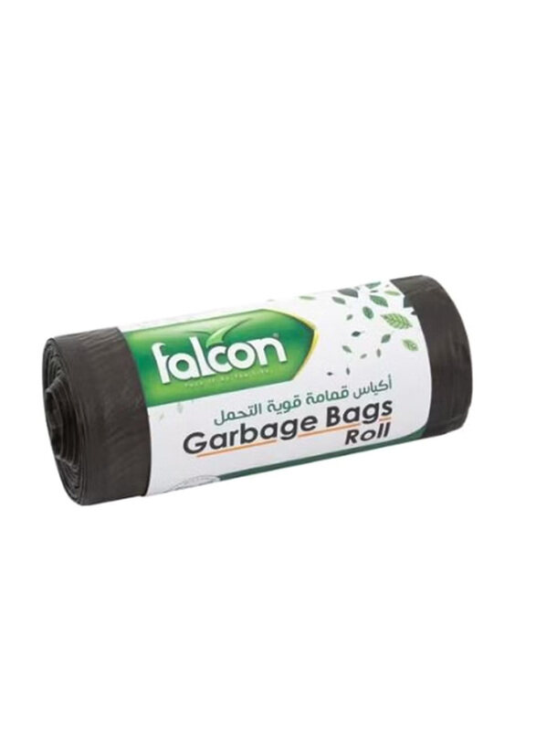 

Falcon Black Heavy Duty Garbage Bag Roll, 15 Counts, White
