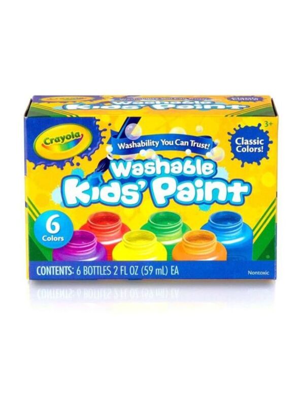 Crayola 6-Piece Washable Project Paint, Multicolour