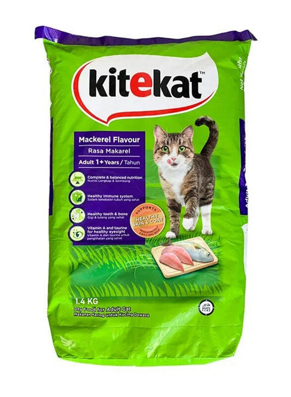 

Kitekat Adult Mackerel Cats Dry Food, 1.4 Kg