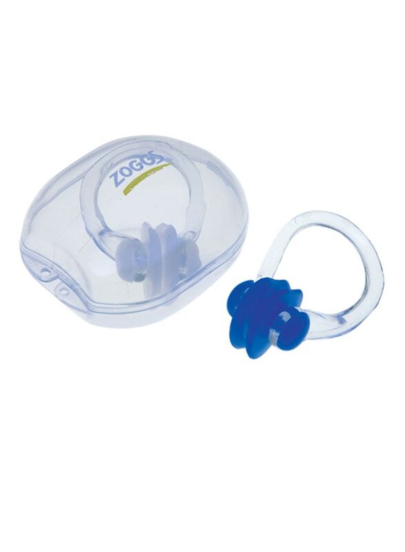 Zoggs Nose Clip with Case, Clear/Blue