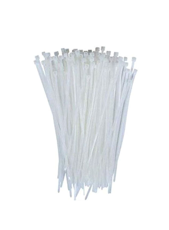 TOTAL 100 Pieces Cable Ties Set, White