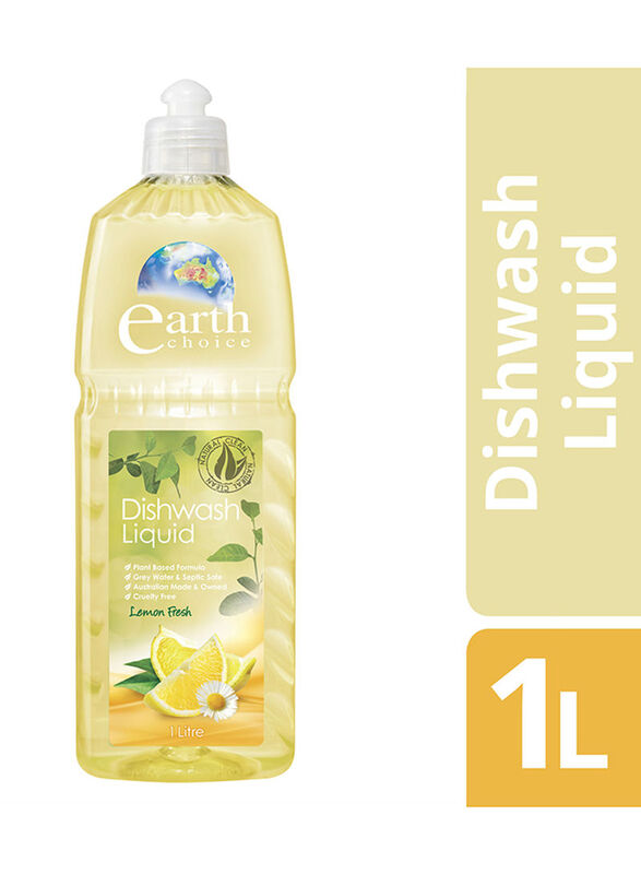 Earth Choice Plant Based Dishwash Liquid, 1 Liter
