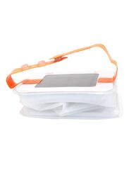 Inflatable Solar Power Lantern, White/Orange