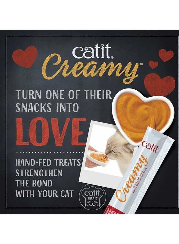 CatIt Salmon & Prawns Lickable Creamy Cat Wet Food, 4 x 10g