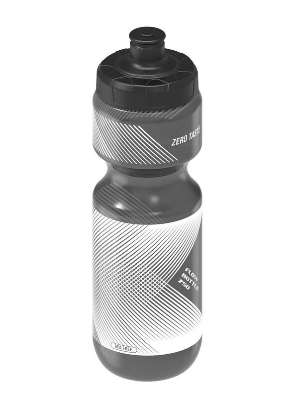 Lezyne 750ml Flow Cycling High Flow Nozzle Classic Bicycle Water Bottle, Grey/White