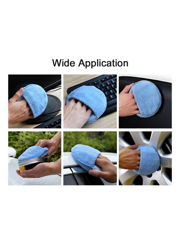 Ultra Soft Microfiber Wax Applicator Pad, Blue