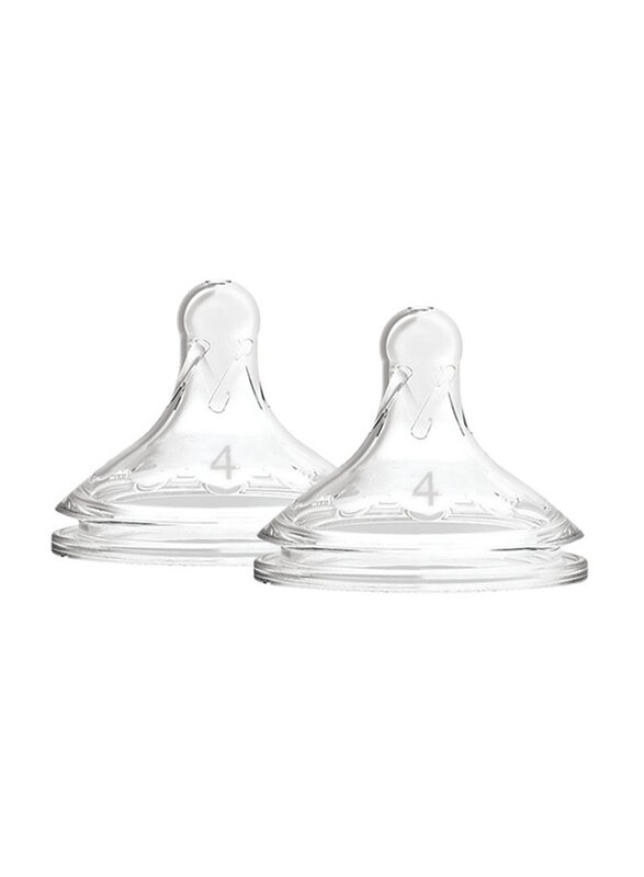 

Dr. Browns Anti-Colic Level 4 Silicone W-N Options+ Nipple, 2 Pieces, Clear