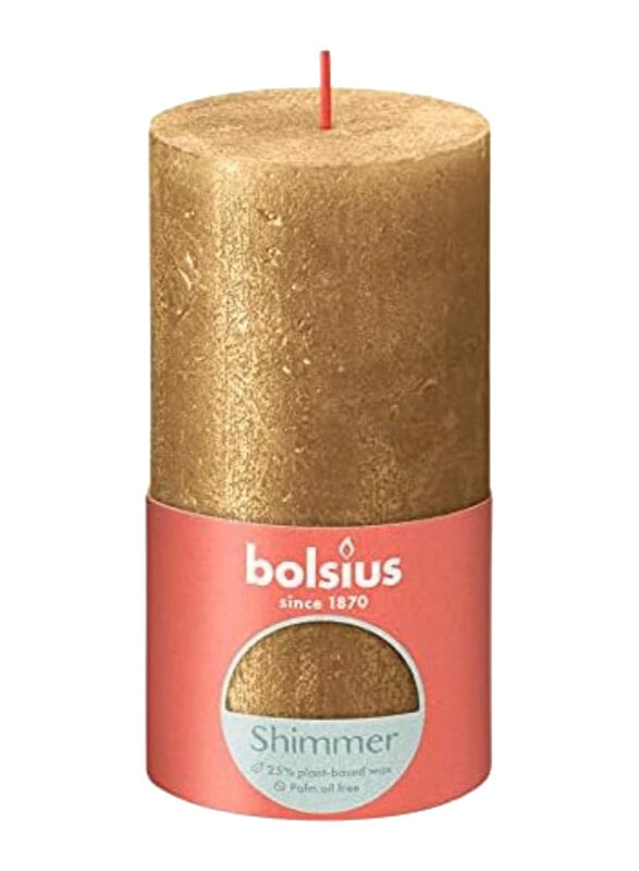 

Bolsius Shimmer Pillar Candle, Gold
