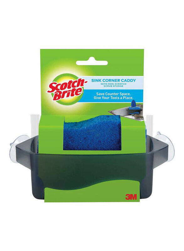 

3M Scotch Brite Scrub and Caddy, Green/Blue