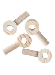 Darice Wooden Peg Circle, 4 Piece, Brown