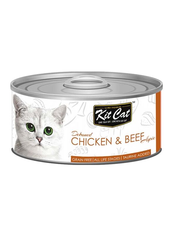 Kit Cat Deboned Chicken And Beef Cat Wet Food, 80g