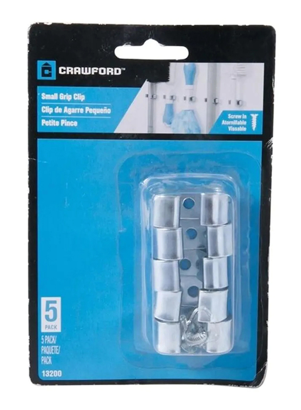 Crawford Small Grip Clip, 79mm, 5-Piece, Silver