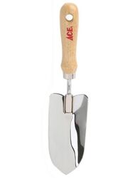 Ace Trowel with Wooden Handle, Silver/Brown