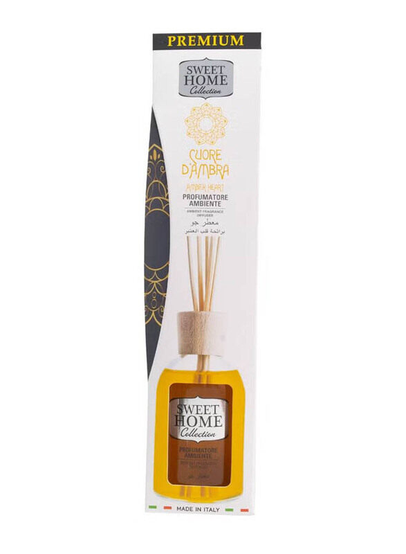 

Sweet Home Amber Heart Ambient Fragrance Reed Diffuser, 100ml, Beige