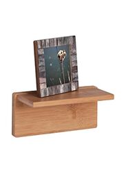Honey Can Do Bamboo L-Shaped Wall Shelf With Mounting Hardware, Brown