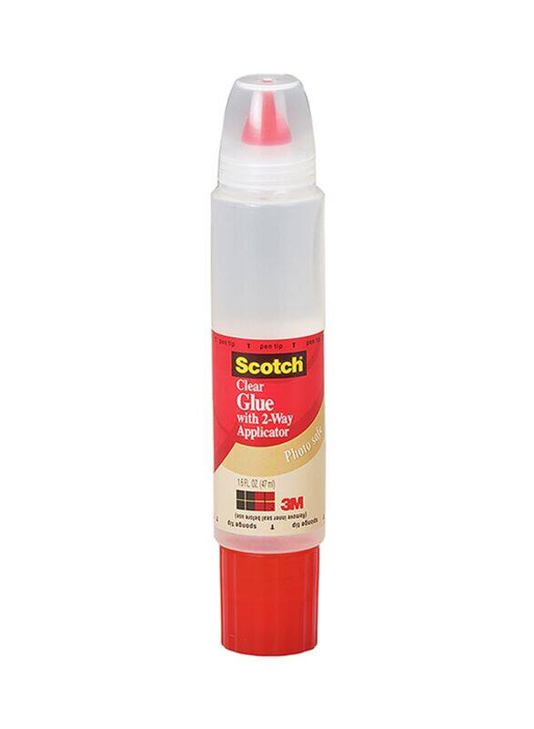 

Scotch 47ml Clear Glue with 2 Way Applicator, PI448, White