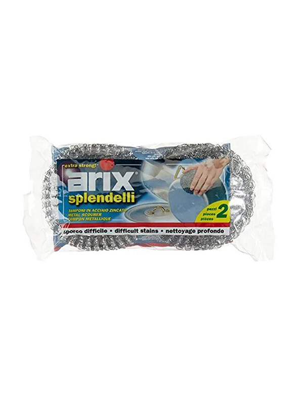 

Arix Stainless Steel Sponges Silver, 2 Pieces