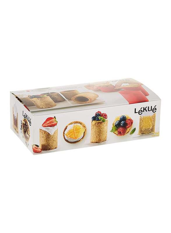 Lekue 8-Pieces Cookie Mould Set, Red