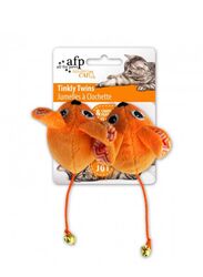 All For Paws Tinkly Twinsmall Toy, Orange