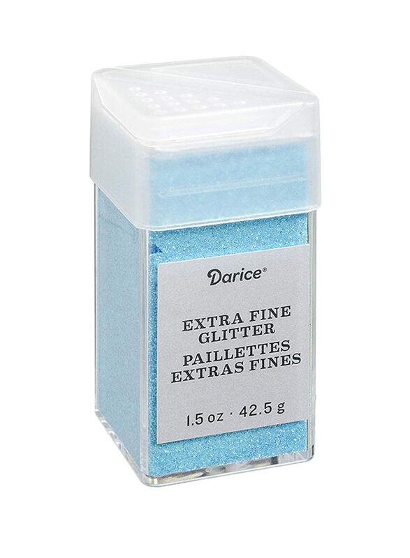 Darice Extra Fine Decorative Glitter, 42.5gm, Light Blue