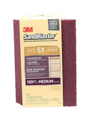 3M Sandblaster Sponge, 11.4 x 6.3 x 2.5cm, Red