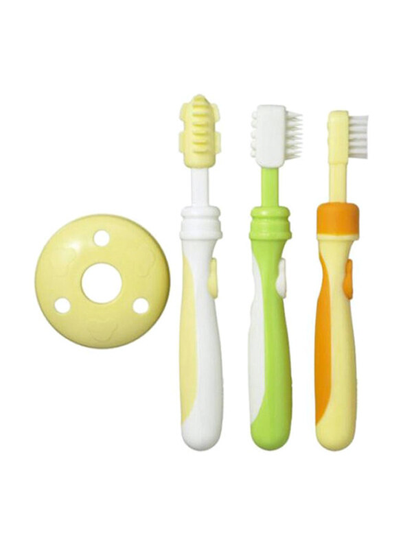 

Pigeon 3-Pieces Lesson 123 Training Toothbrush Set, Multicolour