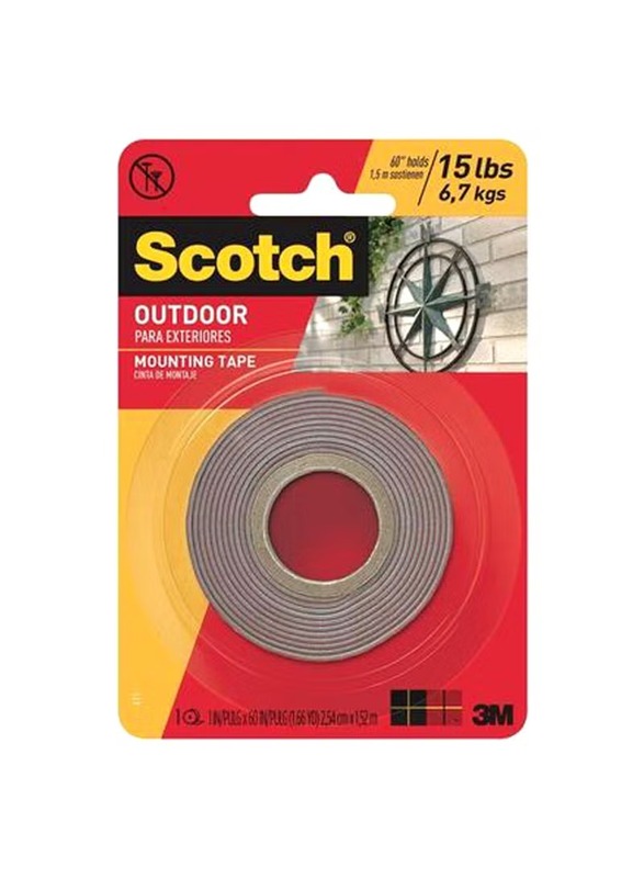3M Scotch Outdoor Mounting Tape, Grey