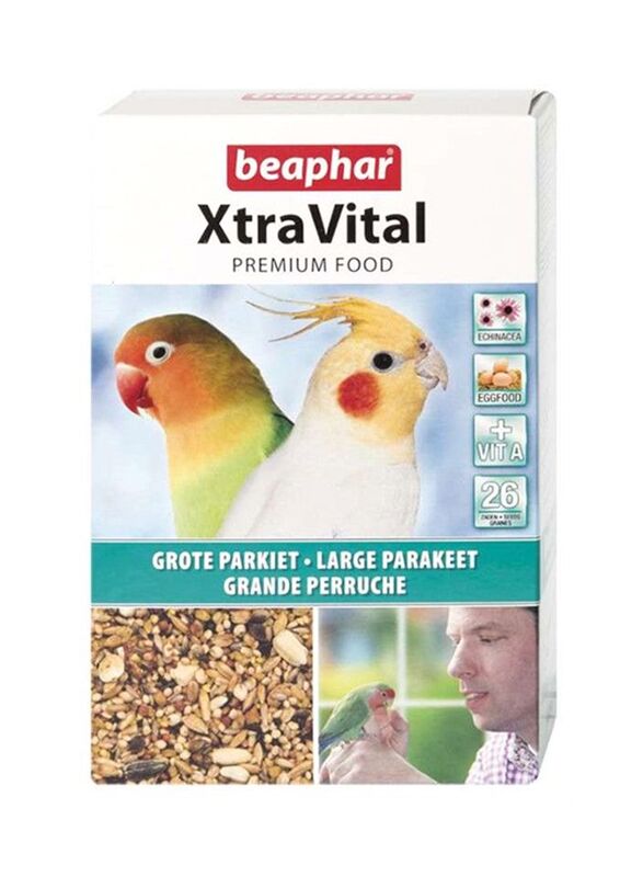Beaphar Xtra Vital Large Premium Dry Parakeet Food Brown, 1 Kg