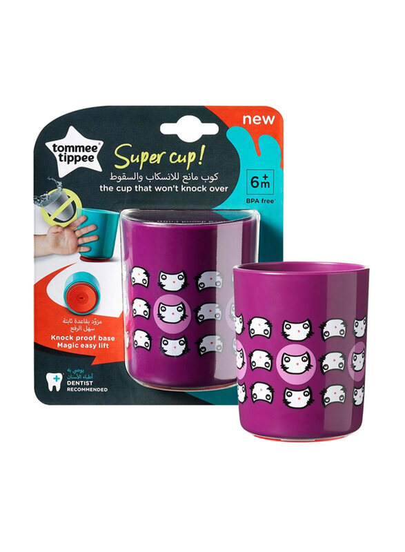 

Tommee Tippee 190ml Super Cup No Knock Cup, Purple