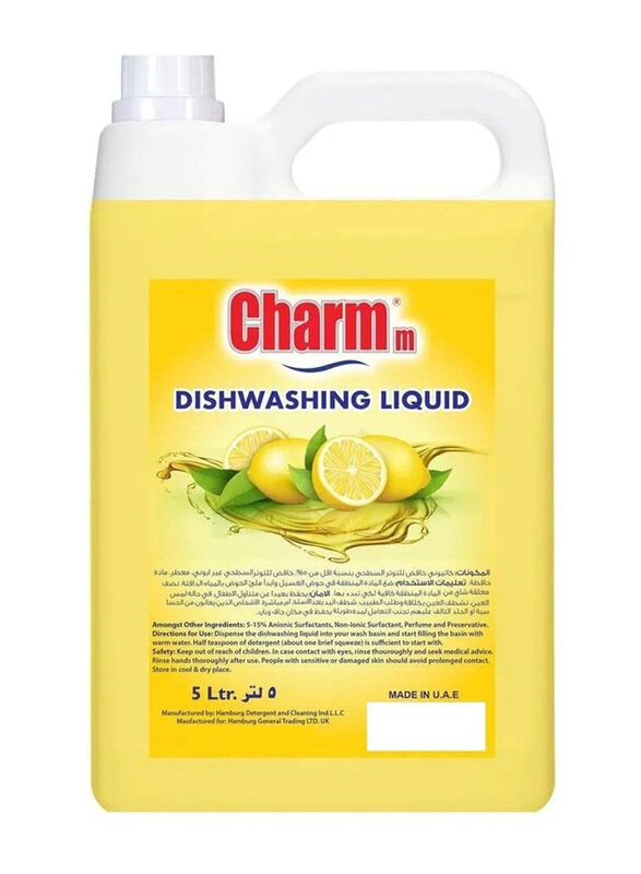 

Charmm Power of Lemons Dishwashing Liquid, 5 Litres