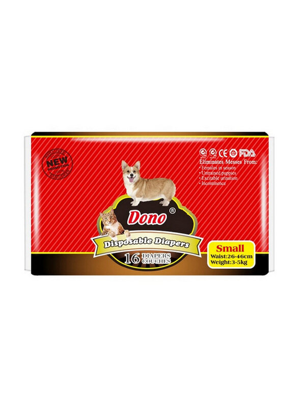 

Dono Disposable Diapers, Small, 16 Pieces, White