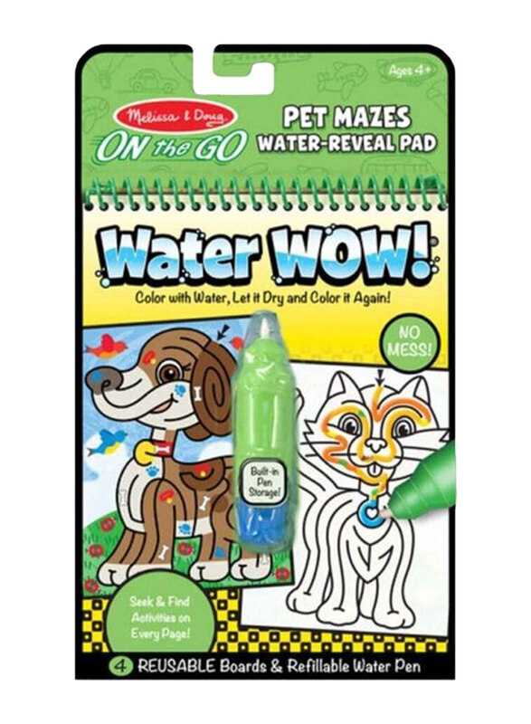 

Melissa and Doug Water Wow Pet Mazes Water-Reveal Pad and Pen Set, Multicolour