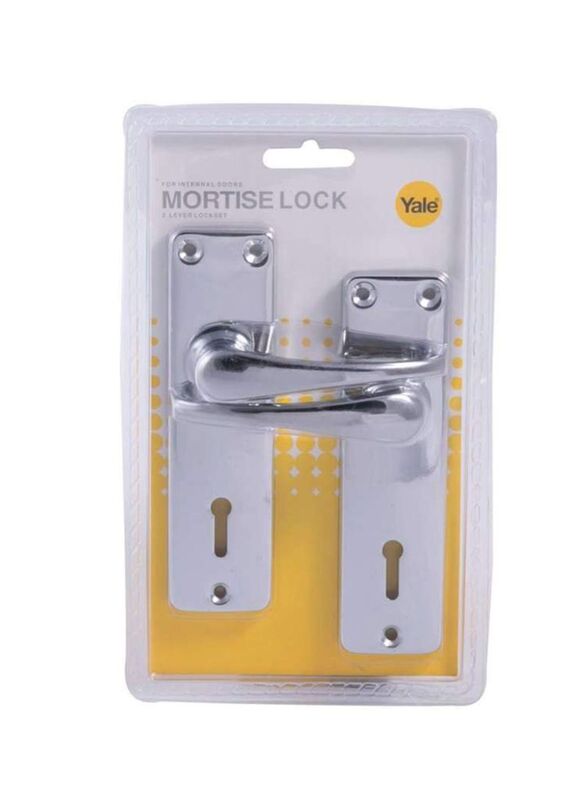 Yale 2-Piece Lock With Handle Set, Silver