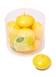 Samar Floating Scented Candle, 12 Pieces, Yellow