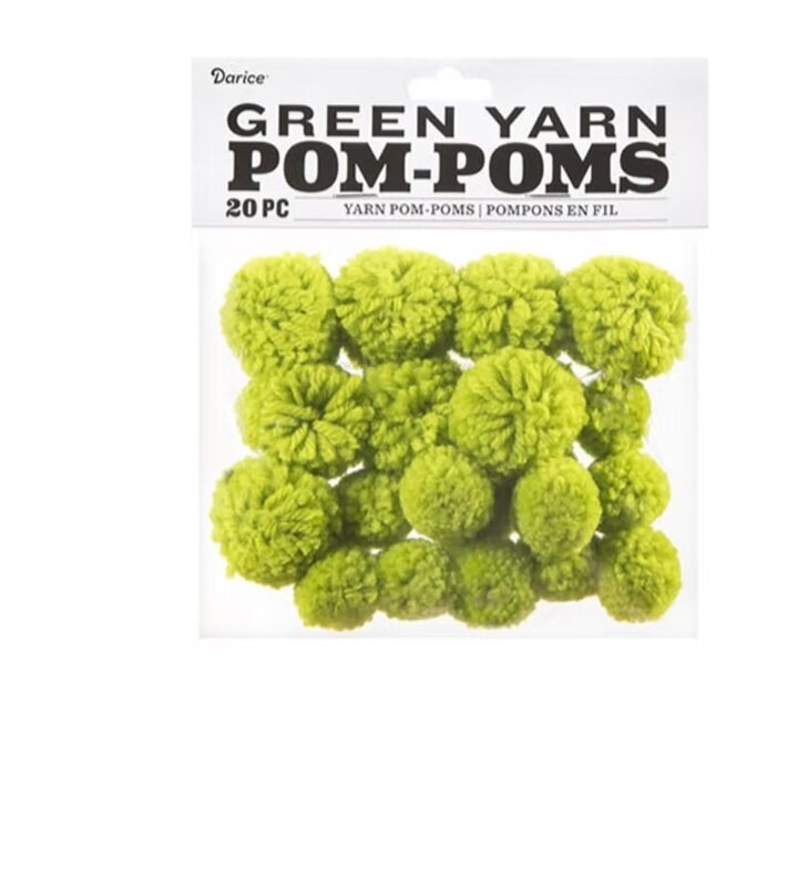 

Darice 20-Piece Yarn Pom Pom, Green