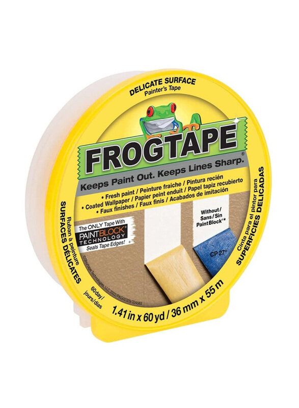 

Frogtape 1.41inch x 60 Yard Roll Delicate Surface Painting Tape, Yellow