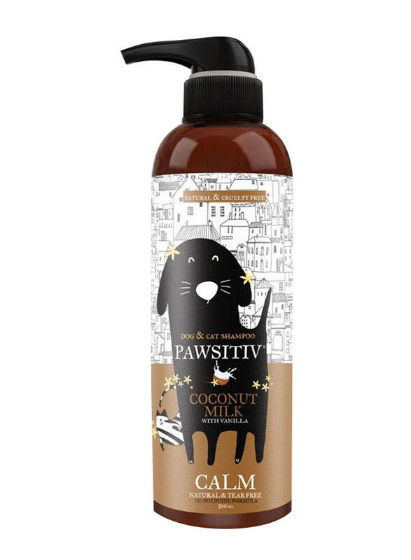 

Pawsitiv Coconut Milk With Vanilla Shampoo for Dogs & Cats, 500ml