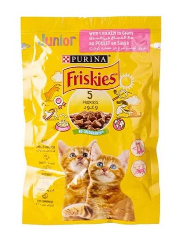 

Purina Friskies Junior Chicken Chunks In Gravy Cats Wet Food Pouch, 85g