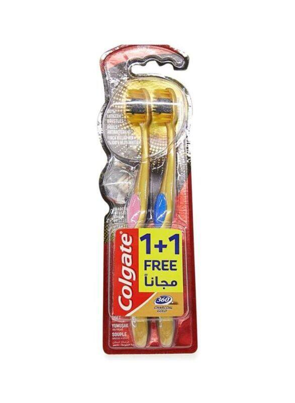 

Colgate 360 Degree Charcoal Gold Toothbrush, 2 Pieces