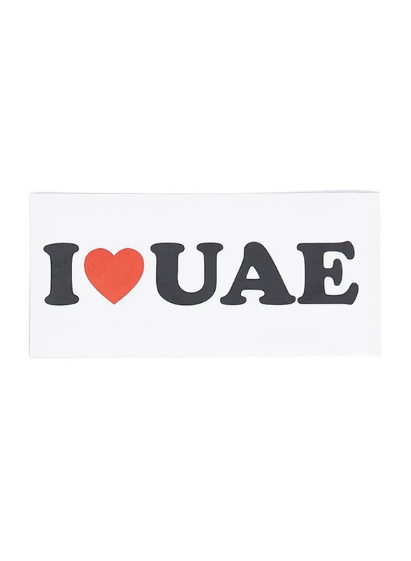 Maagen I Love UAE Sticker, Black/Red/White