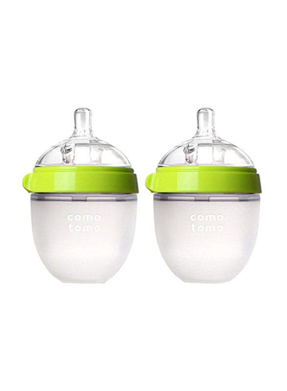 

Comotomo Silicone Baby Bottles, 2 x 5oz, Green