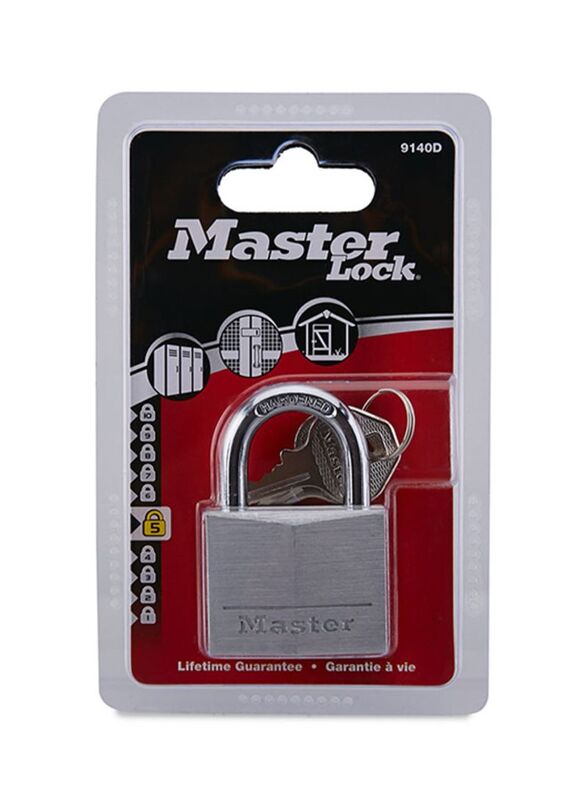 Master Lock Brass Padlock, Silver