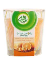 Air Wick Essential Oils Infusion Scented Candle Freshener, 105ml, Orange