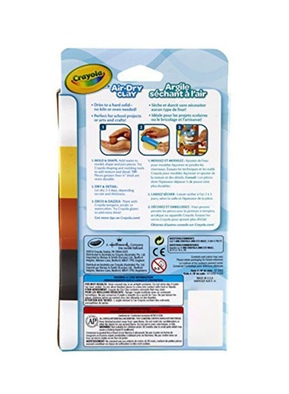 Crayola Air Dry Clay, 4.45 x 12.22 x 21.74cm, Multicolour