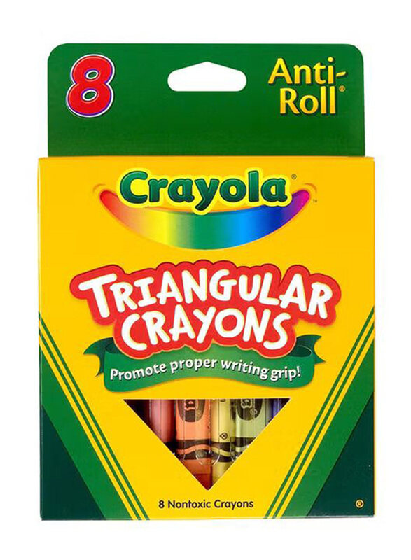 

Crayola 8-Piece Anti-Roll Triangular Crayons, Multicolour