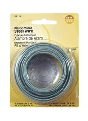 Hillman 50feet Plastic Coated Steel Wire, Silver