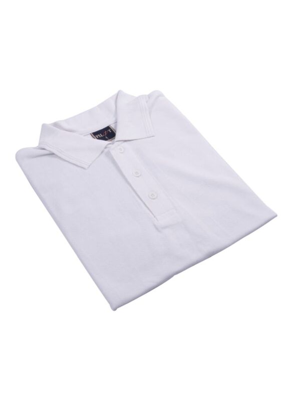 Mkats Polo Shirt For Men, Regular, White