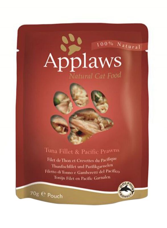 Applaws Tuna Fillet And Pacific Prawns Wet Cat Food, 70g