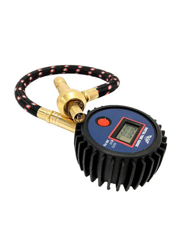

Aor Digital Quick Deflator with Gauge, Black/Gold/Blue