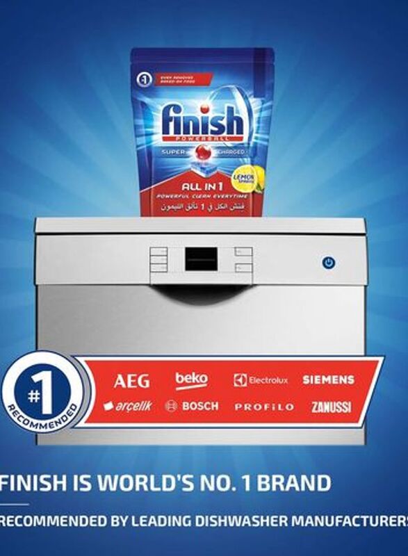 Finish All in 1 Powerball Lemon Dishwasher Detergent, 42 Tablets